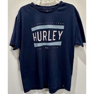 Hurley Surfing Active‎ Crewneck Short Sleeve Mens XLarge T-Shirt Navy Blue